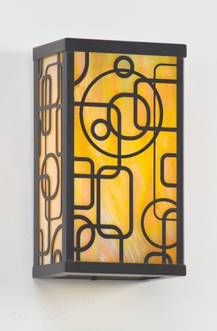 BFIH6082ARB Troy Lighting Conundrum 1 Light Wall Lantern Flu in Architectural Bronze Finish