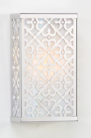 BFIW6093PS Troy Lighting Opus 1 Light Wall Lantern Fluoresc in Polished Stainless S Finish