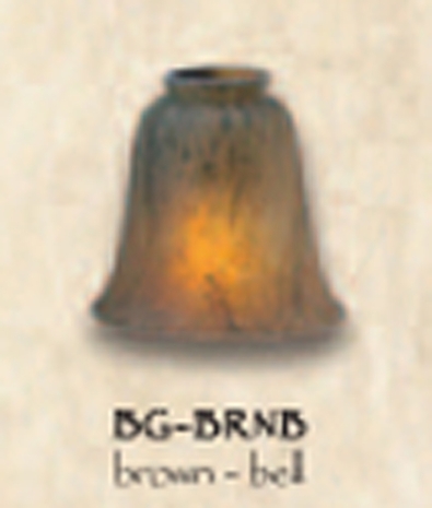 BG-BRNB Brown Art Glass Shade-Bell Shaped