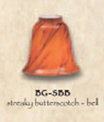 BG-SBB Streaky Butterscotch Art Glass Shade - Bell Shaped