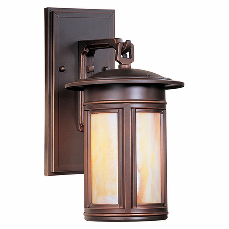 BIH6910OB Troy Exterior Highland Park Oil Rubbed Bronze Small 1 Light Wall Lantern