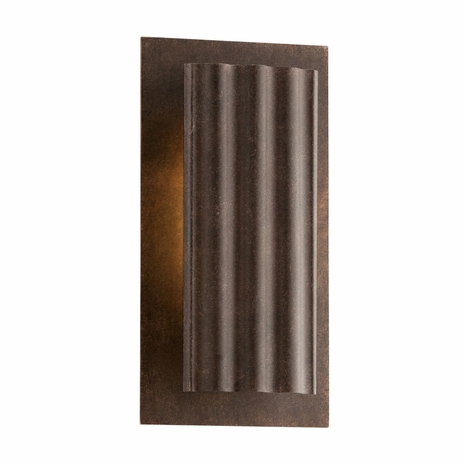 BL3721 Troy Solid Aluminum Exterior Dwell 1 Led Wall Sconce Led Small with Country Rust Finish