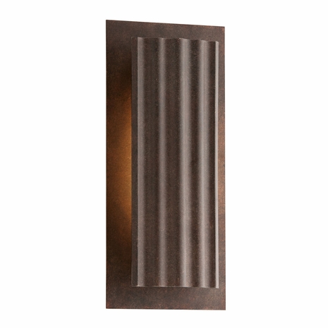 BL3722 Troy Solid Aluminum Exterior Dwell 1 Led Wall Sconce Led Medium with Country Rust Finish