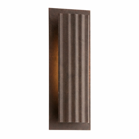 BL3723 Troy Solid Aluminum Exterior Dwell 1 Led Wall Sconce Led Large with Country Rust Finish