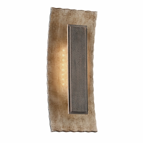 BL3732 Troy Solid Aluminum Exterior Ginza 9W Led Wall Sconce Led Medium with Warm Silver And Forged Bronze Finish