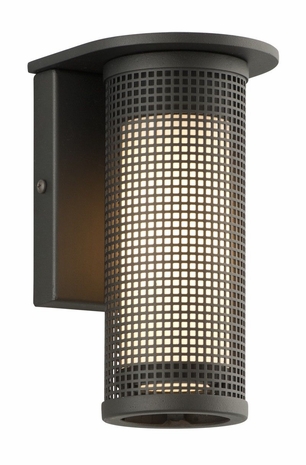 BL3742MB Troy Solid Aluminum Exterior Hive 12W Led Wall Sconce Medium with Matte Black Finish