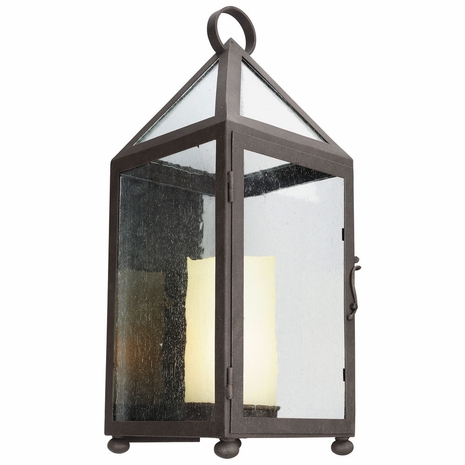 BL4473 Troy Solid Aluminum Exterior Hidden Hills 1Lt Wall Lantern Led Large with Centennial Rust Finish