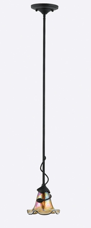 BLFF1507IB Quoizel Lighting Lighting Bellissimo Tiffany Mini Pendant in Imperial Bronze Display Light