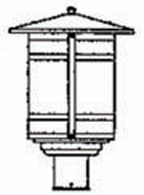 BP-11L Arroyo Craftsman 11" Berkeley Long Body Outdoor Post Mount Light
