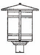 BP-14L Arroyo Craftsman 14" Berkeley Long Body Outdoor Post Mount Light