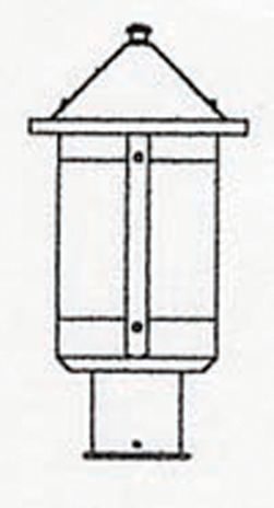 BP-7 Arroyo Craftsman Brass Post-3" Diameter And 72" Length