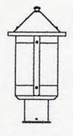 BP-7 Arroyo Craftsman 7" Berkeley Outdoor Post Mount Light