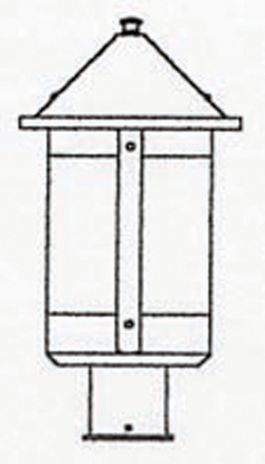 BP-8 Arroyo Craftsman Brass Post-3" Diameter And 84" Length
