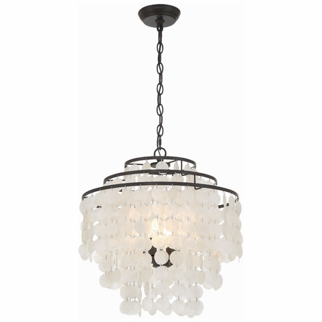BRI-3008-DB Crystorama Brielle 4 Light Dark Bronze Chandelier