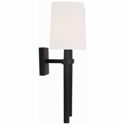 BRO-452-BF Crystorama Bromley 2 Light Black Forged Sconce
