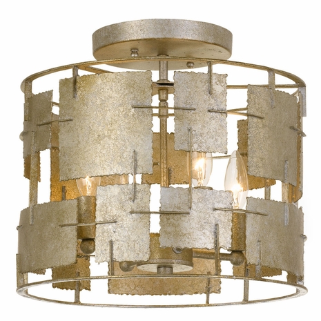 BRO-4864-OX Crystorama Bronson 4 Light Oxidized Silver Ceiling Mount