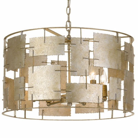 BRO-4866-OX Crystorama Bronson 6 Light Oxidized Silver Chandelier