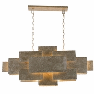 BRO-4867-OX Crystorama Bronson 6 Light Oxidized Silver Linear Chandelier