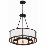 BRY-8006-BF Crystorama Bryant 6 Light Black Forged Chandelier