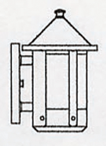 BS-6R Arroyo Craftsman 6" Berkeley Wall Sconce With Roof
