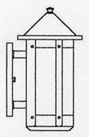 BS-7LR Arroyo Craftsman 7" Berkeley Long Body Outdoor Wall Sconce with Roof