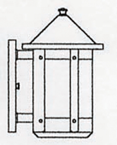 BS-7R Arroyo Craftsman 7" Berkeley Wall Sconce With Roof