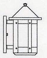 BS-7R Arroyo Craftsman 7" Berkeley Outdoor Wall Sconce with Roof