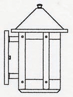 BS-8R Arroyo Craftsman 8" Berkeley Outdoor Wall Sconce with Roof