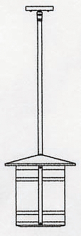 BSH-11L Arroyo Craftsman 11" Berkeley Long Body Stem Hung Pendant