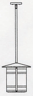 BSH-11L Arroyo Craftsman 11" Berkeley Long Body Outdoor Stem Hung Pendant Light