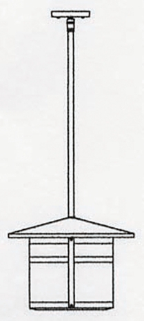BSH-14 Arroyo Craftsman 14" Berkeley Stem Hung Pendant