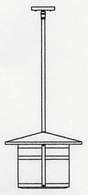 BSH-14 Arroyo Craftsman 14" Berkeley Outdoor Stem Hung Pendant Light