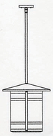 BSH-14L Arroyo Craftsman 14" Berkeley Long Body Outdoor Stem Hung Pendant Light