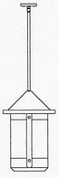 BSH-14TL Arroyo Craftsman 14" Berkeley Tall-Long Body Outdoor Stem Hung Pendant Light
