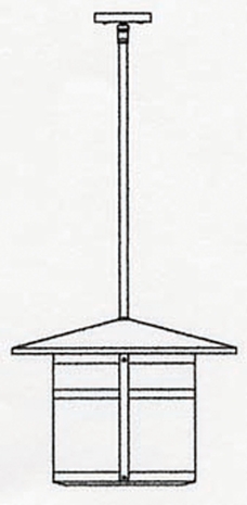 BSH-17 Arroyo Craftsman 17" Berkeley Stem Hung Pendant