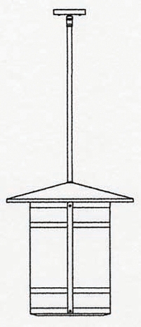 BSH-17L Arroyo Craftsman 17" Berkeley Long Body Stem Hung Pendant