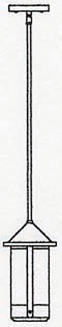 BSH-6L Arroyo Craftsman 6" Berkeley Long Body Stem Hung Pendant