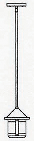 BSH-6S Arroyo Craftsman 6" Berkeley Short Body Stem Hung Pendant