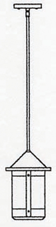BSH-7 Arroyo Craftsman 7" Berkeley Stem Hung Pendant