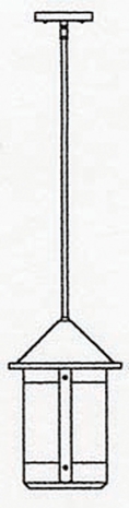 BSH-8 Arroyo Craftsman 8" Berkeley Stem Hung Pendant