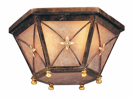 C1000BLF Troy Lighting Cheshire 2 Light Flush in Bronze Leaf Finish