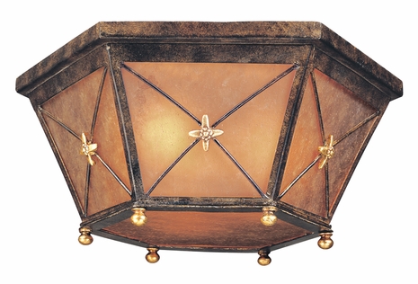 C1001 Troy Lighting Cheshire Three-Light Outdoor Flush Mount