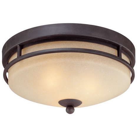 C1230 Troy Lighting Ranier Three Light Flush Mount