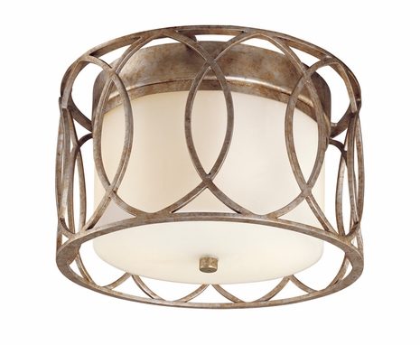 C1280 Troy Lighting Sausalito Two Light Flush Mount