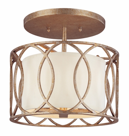 C1283 Troy Lighting Sausalito Three Light Semi-Flush
