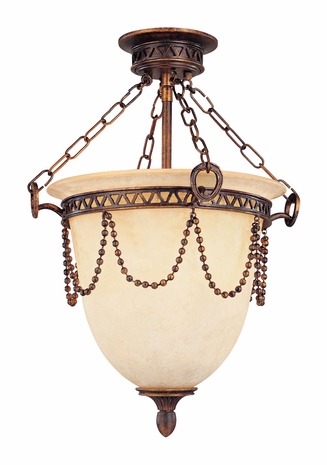 C1290 Troy Lighting Maison Three Light Semi Flush Mount