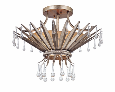 C1330 Troy Lighting St. Barts Three Light Semi-Flush