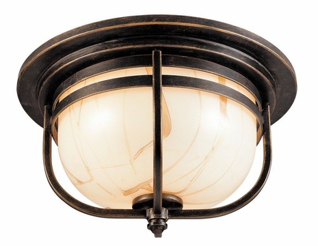 C1630OBZ Troy Lighting Oyster Bay 2 Light Flush in Old Bronze Finish