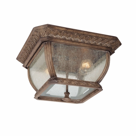C2080BI Troy Composite Exterior Biscayne 2Lt Flush Mount 2Lt Flush Mount Large with Biscayne Finish