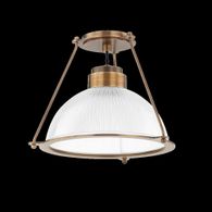 C2115-PBR Troy Lighting Glint 1Lt Semi Flush with Patina Brass Finish